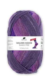 Sockenwolle 4-fädig Golden Socks Saas Fee Fb. 433.06 Lilla